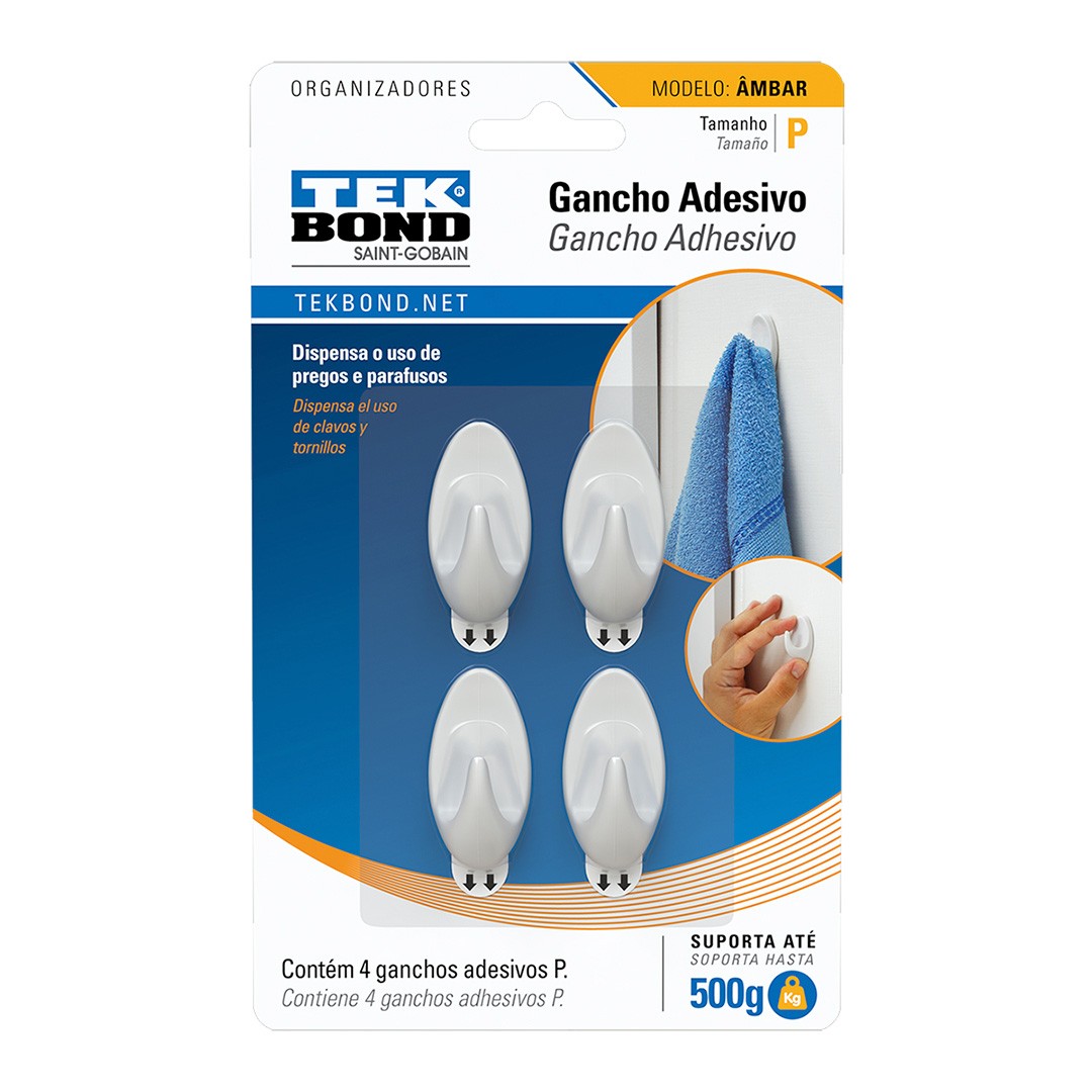 gancho-adhesivo-ambar-x4-pequeno-tekbond-7898543382492